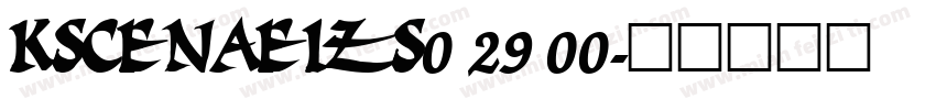 KSCENAEIZS0 29 00字体转换